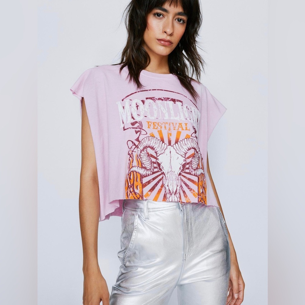 Moonlight Festival Cropped Tank Top muscle tee